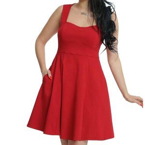 Hot Topic Red Fit and Flare Dress